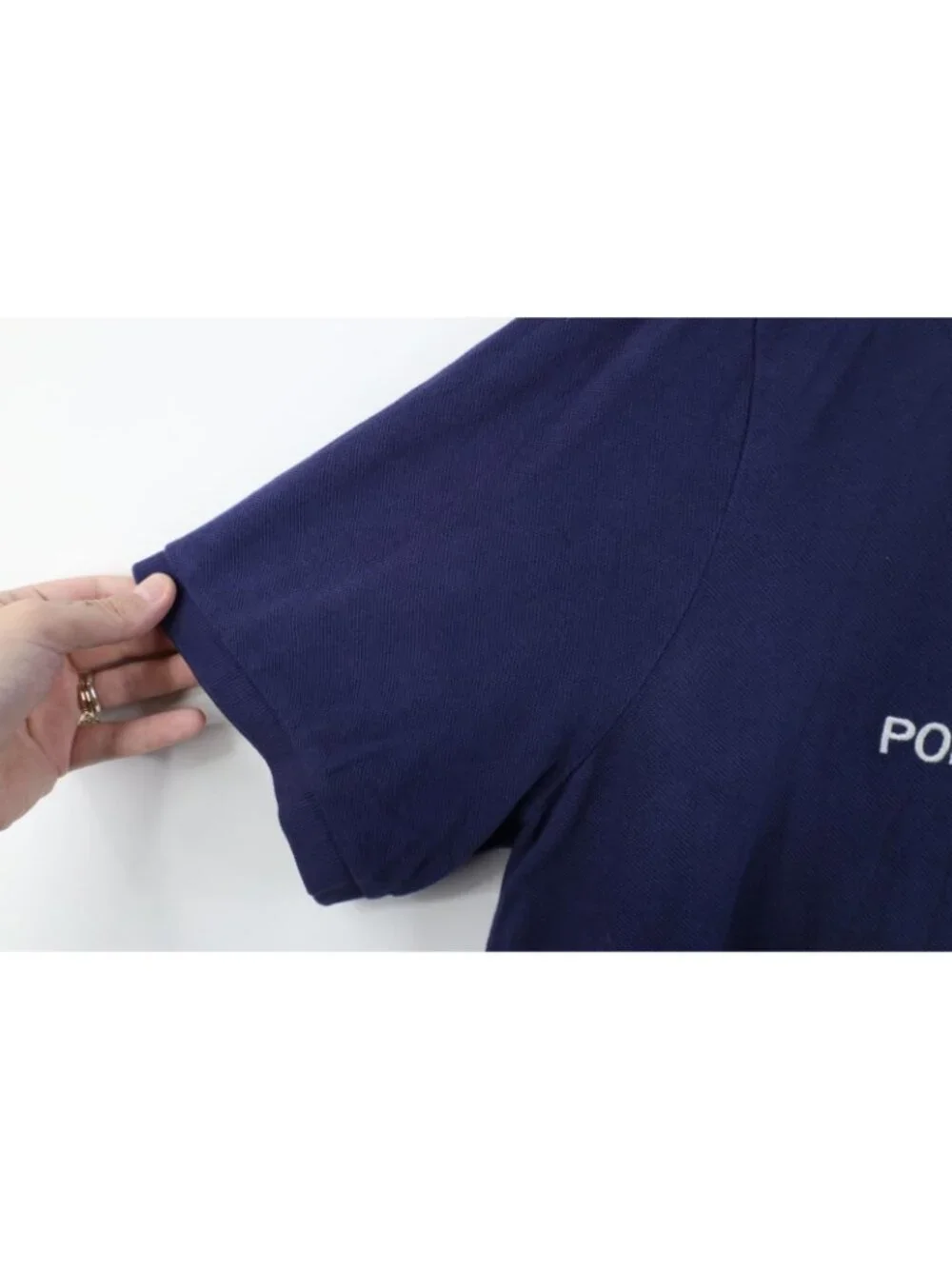 Vintage Ralph Lauren Mens Large Spell Out CP RL 93 Collared Golf Polo Shirt Blue